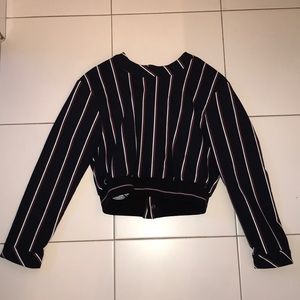 Stylish Striped Button up top
